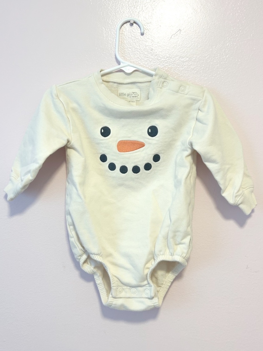 Little Planet Organic Snowman Sweatshirt Bubble Sz 12 Mo